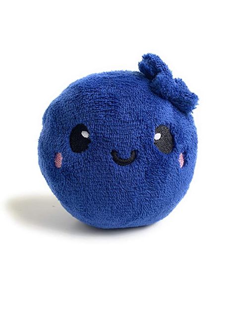 Blueberry Stuffed Animal, Blueberry Bedroom, Blueberry Plush, Chibi Plush, Food Plushies, Kawaii Fruit, Kawaii Faces, Rainbow Ribbon, Kawaii Plush