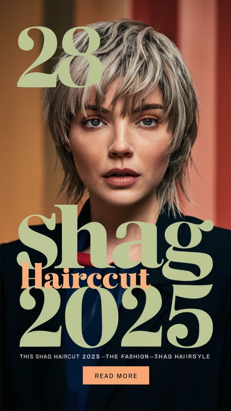 Dive into the trendsetting world of Shag Haircut 2025, designed for those who love an edgy, textured look. This style, perfect for medium-length hair, combines choppy layers with effortless styling to enhance natural movement and volume. Chunky Medium Haircut, Short Choppy Curly Haircuts, Jane Fonda Shag Haircut, Shags For Short Fine Hair, Medium Length Haircut Messy, Updo For Medium Length Layered Hair, Short Hair With Choppy Bangs, Trendy Edgy Haircuts, Disconnected Layers Short Hair