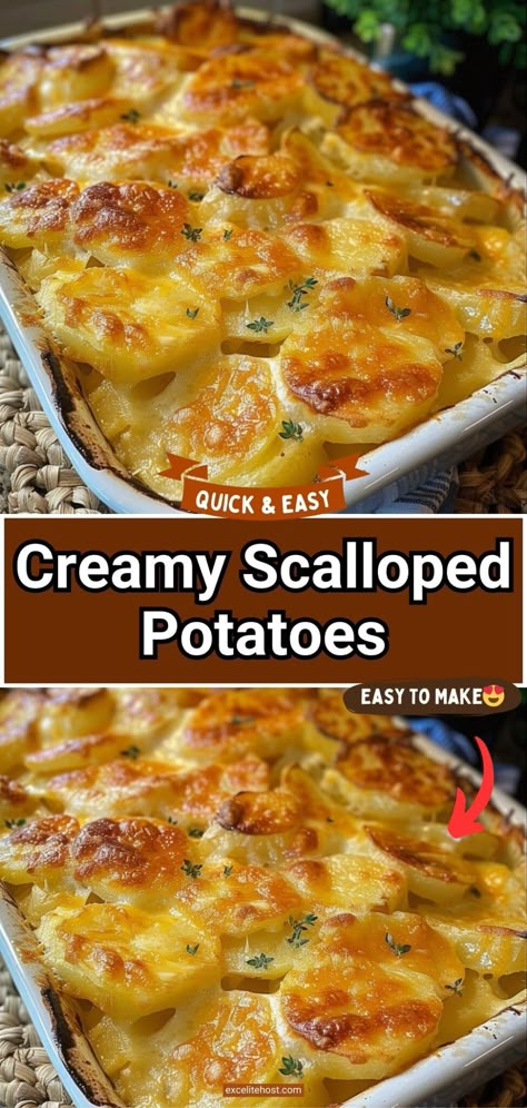 Scalloped Potatoes Potatoes Scalloped Recipe, Bbq Scalloped Potatoes, Scalloped Potatoes Au Gratin Easy, Potato Vegetable Recipes, Scalloped Potatoes Sauce, Keto Potatoes Recipes, Homemade Scallop Potatoes, Bbq Potato Side Dishes, Easy Au Gratin Potatoes Simple