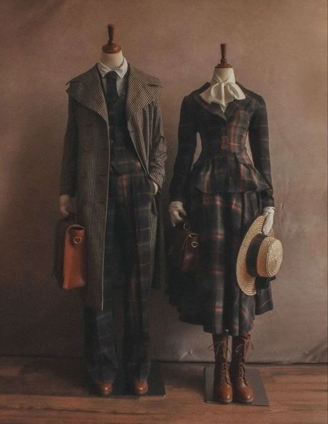 Dark Academia Outfits, Mode Steampunk, Fairy Vintage, Academia Outfits, Trendy Outfit Ideas, Academia Style, Academia Fashion, Old Fashion Dresses, Plaid Outfits