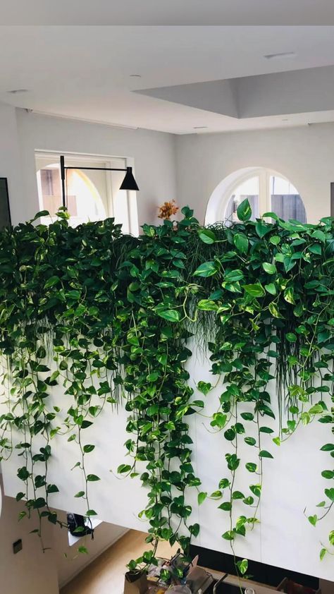 Staircase Plants, Artificial Grass Wall, Indoor Plant Wall, Artificial Plant Wall, Plant Decor Indoor, House Plants Decor, Room With Plants, Hanging Garden, House Plants Indoor