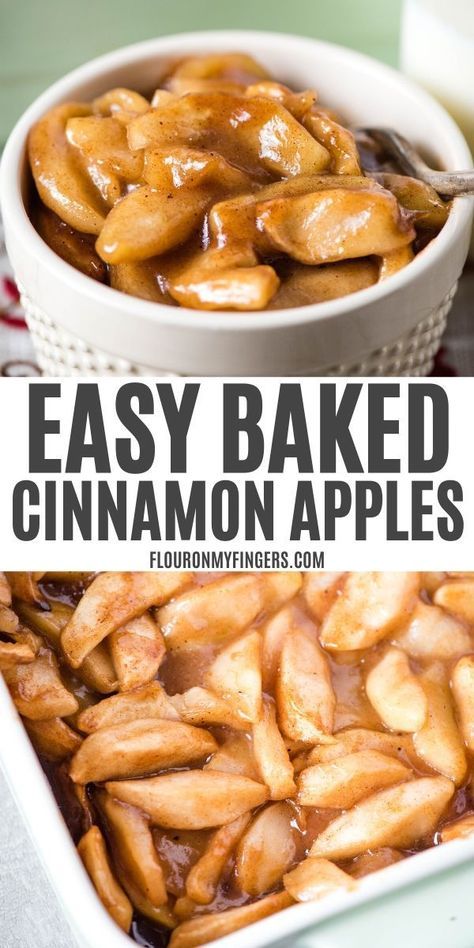 Baked Cinnamon Apples Topped With Cream, Baked Cinnamon Apples Recipe, Over Ripe Apples Recipes, Baked Apple Casserole, Cooked Sliced Apples, Cinnamon Apples Oven, Roasted Cinnamon Apples, Bake Apples Easy, Apple Cinnamon Bake