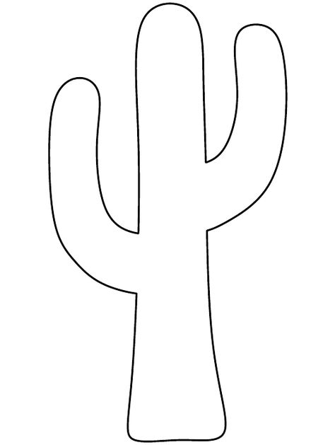 Cactus Template Download Printable PDF | Templateroller Cactus Art For Preschoolers, Cactus Pictures Printable, 3d Paper Cactus Template Free Printable, Cactus Patterns Printable, Printable Cactus Template, Cactus Preschool Craft, Cactus Outline Free Printable, Cactus Stencil Printable, Diy Cardboard Cactus