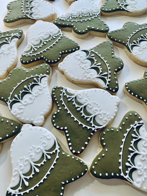 Christmas Bell Cookies Decorated, Bell Cookies Decorated, Bell Sugar Cookies, Christmas Bell Cookies, Bell Cookies, Christmas Cutout Cookies, Christmas Sugar Cookies Decorated, Cookies Gift, Shipping Cookies