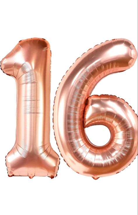 Giant, Rose Gold 16 Balloon Numbers - 40 Inch | Number 16 Balloons for Sweet 16 Birthday Decorations for Girls 16th Birthday Balloons, Balloons Sweet 16, Sweet 16 Balloons, 16 Birthday Decorations, 16 Party Decorations, Rose Gold Number Balloons, Sweet 16 Party Decorations, Balloon Numbers, Sweet 16 Birthday Gifts