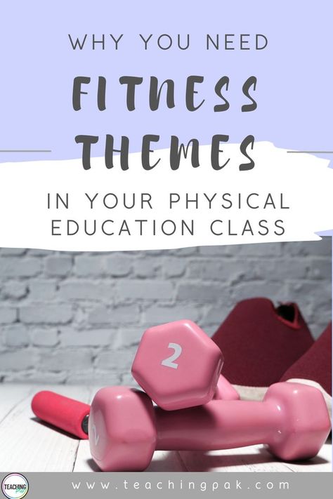 Using fitness themes in your middle school and high school physical education classes introduces students to a variety of exercise training techniques, provides structure, focuses your lessons, and teaches your PE students about the 5 components of fitness. In this post, we’ll talk about why your physical education class should have a fitness theme, how you can implement fitness themes in short and long class periods, and I’ll give you some ideas of themes you can use this week in your class! Components Of Fitness, Physical Education Lessons, Pe Activities, Pe Ideas, Pe Class, Pe Games, Physical Activities For Kids, Physical Education, Physical Activities