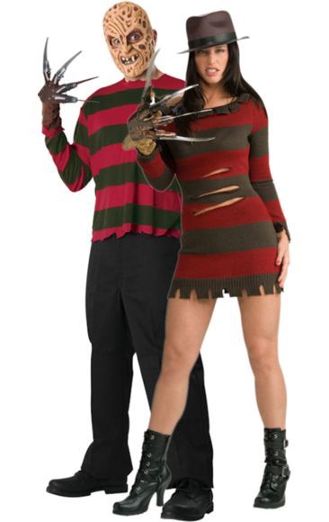 Movie Couples Costumes, Scary Couples Costumes, Freddy Krueger Costume, Voodoo Doll Costume, Cool Couple Halloween Costumes, Unique Couple Halloween Costumes, Funny Couple Halloween Costumes, Horror Halloween Costumes, Horror Costume