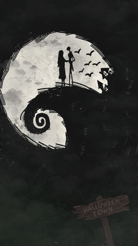 Helloween Wallpaper, Movies Animation, Nightmare Before Christmas Wallpaper, Halloween Wallpaper Iphone Backgrounds, Halloween Wallpaper Cute, Tim Burton Art, Gothic Wallpaper, Tim Burton Movie, Cute Fall Wallpaper