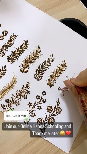 Floral Finger Mehndi Designs, Border Henna Designs, Mehndi Class Day 1 Pic, Vines Mehndi Design, Patti Mehndi Design, Mehndi Designs Practice, Mehandi Videos, Learn Mehndi, Mehndi Classes