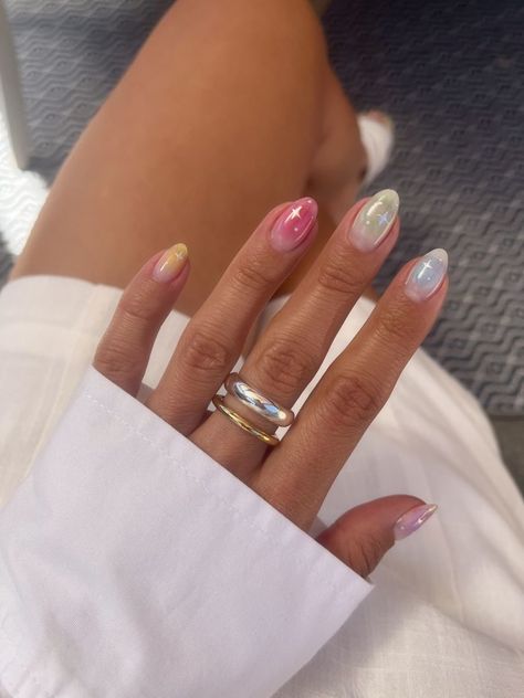 Star Nail Designs, Star Nail, Summery Nails, Minimal Nails, Soft Nails, Star Nails, Fire Nails, Funky Nails, Pretty Acrylic Nails