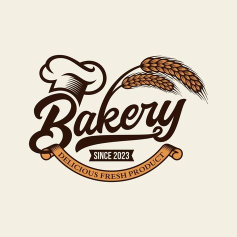 Vintage Retro Bakery Logo Badges And Labels Stock Vector Illustration Logo Bakery Design, Retro Bakery Logo, Logo Cake Design, Bakery Logo Inspiration, Sparkly Wedding Cakes, Retro Bakery, Gallery Frame Set, Logo Bakery, Vintage Bakery