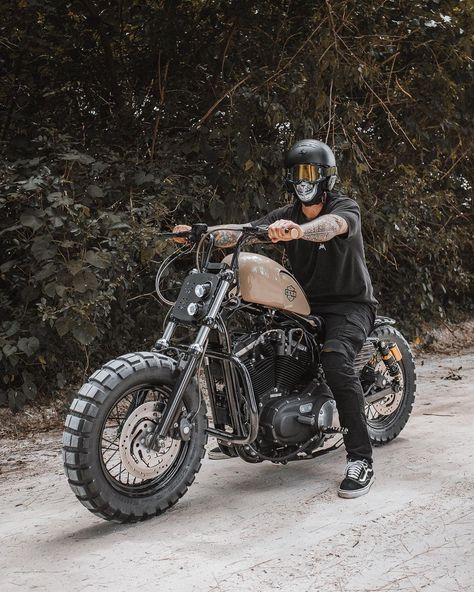 N B T’s Instagram profile post: ��“Out shreddin in my NBT riding pants! This bike is way to fun to rip! F O L L O W : @nickyboys_toyz 📸 : @bobberchap #sportster…” Hd 883 Iron, Photography Motorcycle, Harley Davidson Motorcycles Sportster, Honda Dominator, Hd Sportster, Sportster Iron, Motorbike Art, Sportster Bobber, Tracker Motorcycle