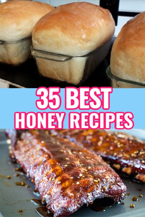 Honey Ginger Chicken, Honey Buttermilk Bread, Sopapilla Recipe, Recipe Using Honey, Honey Garlic Shrimp, Bbq Meatloaf, Buttermilk Bread, Chicken Honey, Honey Glazed Ham