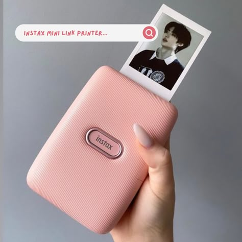 Fujifilm Instax Mini Link Smartphone Color Printer - Dusky Pink Mini Photo Printer, Smartphone Printer, Hadiah Diy, Cute Stationary School Supplies, Cute Camera, Cute Stationary, Girly Accessories, Mini Photo, Photo Printer