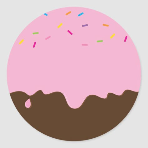 Create your own Sticker | Zazzle.com Logo For Sweets, Donut Shop Logo Design Ideas, Donuts Png, Donuts Stickers, Donut Stickers Printable, Baking Logo Design, Planet Logo, Baking Logo, Cake Logo Design