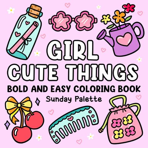 Colouring Book Cover, Cozy Coloring Pages, Starting To Run, Run A 5k, Cute Girly Things, Things To Color, New Sketchbook, Bobbie Goods, Make Your Own Character