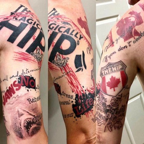 Tragically Hip Tattoo, Gord Downie, The Tragically Hip, Tragically Hip, Hip Tattoos, Cool Forearm Tattoos, Hip Tattoo, Forearm Tattoos, Tattoos And Piercings