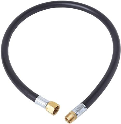 Flame King Thermo Plastic Hose Assembly for LP and Natural Gas, 32 Inch, 3/8 Inch ID - 100383-32 Gas Hose, Plastic Items, Brass Fittings, Copper And Brass, Propane, Rope Bracelet, Free Delivery, Black