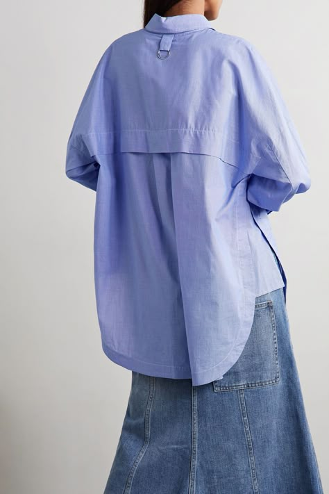 Shirt Detail, Cotton Poplin Shirt, Pencil Skirts, Abayas Fashion, 가을 패션, Denim Jackets, Poplin Shirt, Wish List, Chic Dress