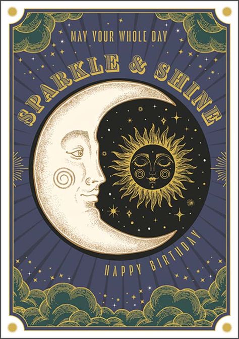 Moon Birthday Card, Birthday Greetings Images, Moon Birthday, Happy Birthday Art, Birthday Illustration, Happy Birthday Wishes Cards, Happy Birthday Meme, Happy Birthday Pictures, Happy Birthday Fun