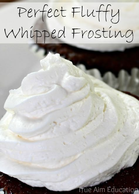 Perfect Whipped Cream, Frost Cupcakes, Whipped Frosting, Icing Frosting, Krispies Treats, Whipped Cream Frosting, Cupcake Frosting, Cream Frosting, Icing Recipe