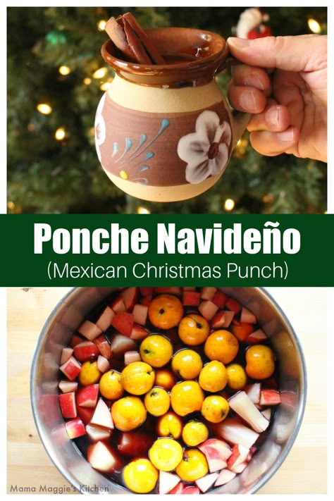 Hot Fruit Punch Mexican Christmas, Mexican Ponche Recipe Easy, How To Make Ponche Mexican Christmas, Mexican Punch Recipe Holidays, Christmas Ponche Recipe, Ponche Recipe Mexican, Posada Food Ideas, Latino Christmas Food, Mexico Christmas Food