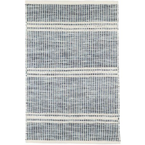 Dash and Albert Rugs Malta Striped Handmade Flatweave Blue Area Rug & Reviews | Wayfair Flat Weave Wool Rug, Woven Wool Rug, Dash And Albert Rugs, Annie Selke, Dash And Albert, Linear Pattern, Striped Rug, Ivory Rug, Herringbone Pattern