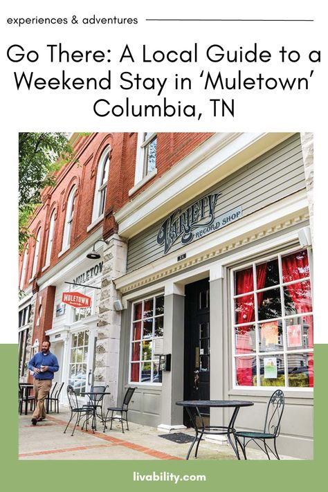 What to do, where to stay, and most importantly, how to find the local obsessions in Columbia, Tennessee. Columbia Tennessee, Columbia Tn, Girls Trips, Record Shop, Southern Hospitality, Family Event, Good Ole, Local Guide, Southern Style