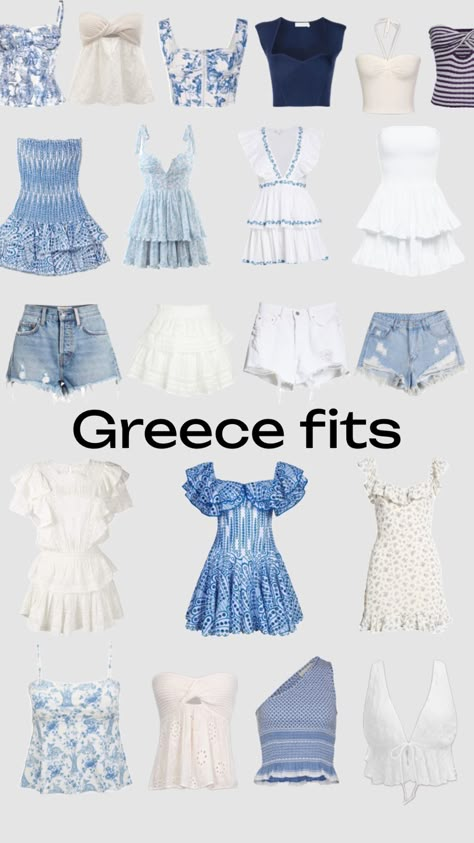 #greece#fits#preppy Fits Preppy, Greece Fits, Preppy Shuffles, Greece Outfit, Europe Outfits, Outfit Inspo Summer, Casual Preppy Outfits, Trendy Outfits For Teens, Easy Trendy Outfits