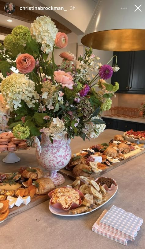 Spring Hosting, Nikkah Aesthetic, Charcuterie Grazing Table, Dinner Party Buffet, Grad Brunch, Classic American Home, Spring Soiree, Food Bar Ideas, Party Mood Board