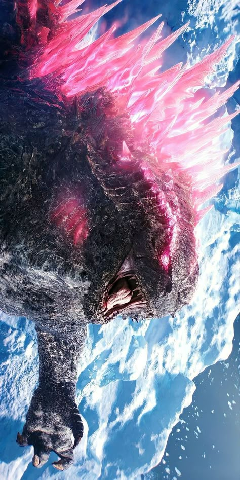 Pink Godzilla, Godzilla Video, Godzilla Art, Godzilla Monsterverse, King Kong Vs Godzilla, Kong Godzilla, Godzilla Comics, Godzilla And Kong, Monster Verse