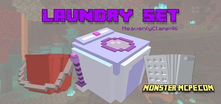 Laundry Set Add-on 1.16+ | Minecraft PE Addons Minecraft Washing Machine, Minecraft Mod, Smart Vacuum, Minecraft Pe, Clothes Dryer, Washing Line, Washing Machines, Drying Clothes, Dryers