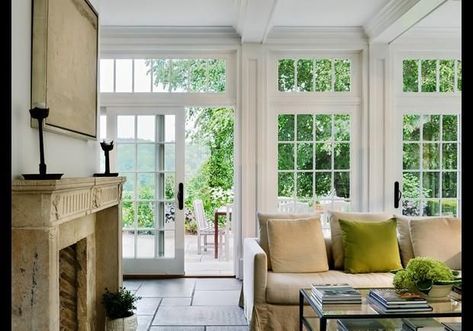 Windows, Windows, Windows Sliding French Doors Patio, Farmhouse Sunroom, French Patio, Porch Living, Modern Renovation, French Doors Patio, Bay House, French Doors Interior, Patio Doors