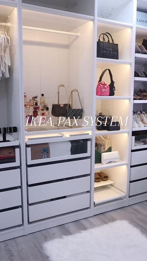 Pax Vanity, Ikea Pax Organization, Dressing Ikea, Ikea Pax Closet, Pax Closet, Closet Ikea, Pax System, Organization Closet, Dressing Rooms