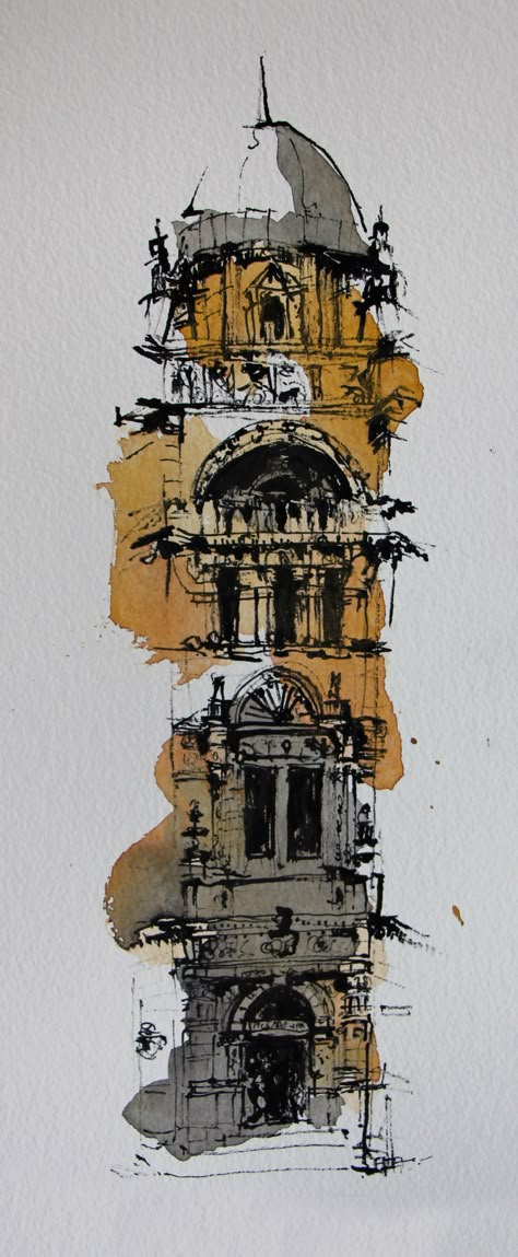 Alexander House, Rutland St. Leicester - June 2017 (Emma Fitzpatrick). Emma Fitzpatrick, Architecture Drawing Sketchbooks, Urban Painting, Watercolor Architecture, Architecture Sketchbook, Architecture Drawing Art, City Painting, Architecture Painting, Urban Sketching