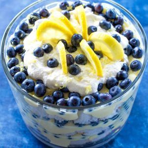 Lemon Blueberry Trifle - Print Trifle With Angel Food Cake, Lemon Blueberry Trifle, Blueberry Trifle, The Girl Who Ate Everything, Cake Lemon, Tiramisu Dessert, Thanksgiving Desserts Easy, Trifle Desserts, Blueberry Desserts