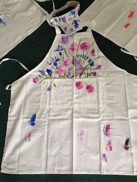 Painting Apron Ideas, Apron Painting Ideas, Apron Ideas, Apron Design, Painting Apron, Canvas Painting Designs, Painting Designs, Apron Designs, St Joseph