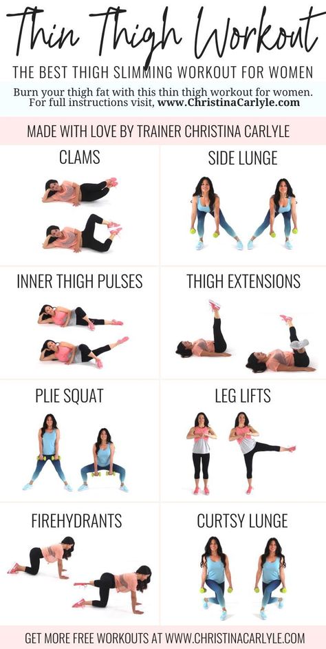 Thigh Exercises For Women, Workout Man, 12 Minute Workout, Thigh Workout, Gym Antrenmanları, Strep Throat, Trening Fitness, Thigh Fat, Thigh Exercises