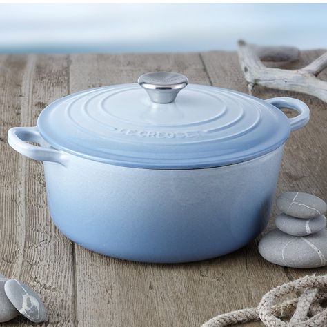 Le Creuset Coastal Blue, Le Creuset Blue, Le Creuset Colors, Le Creuset Cast Iron, Kitchen Wares, Bridal Preparation, House Items, Pot Lights, Kitchen Ware