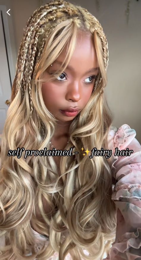 Hairstyles For Coachella, Renisance Hair Ideas, Blonde French Braids, Rose Gold Braids, Blonde French Curls, Bombshell Braids, Fairy Braids, Blonde Goddess Braids, Afro Hair Tips