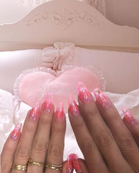 Nails With A Heart, Holo Nails, Heart Cut Out, A Heart, Nail Inspo, Jelly, Cut Out, Manicure, Nails