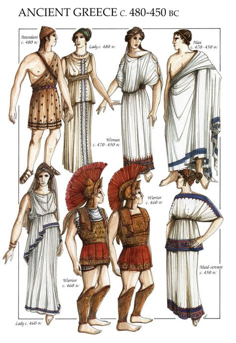 I chose this image because it shows how people would have dressed according to their economic status or class. I can incorporate this into my Clytemnestra design because of her status as queen she would not dress the same way a travler would Ancient Greece Clothing, Ancient Greece Fashion, Ancient Greek Costumes, Roman Clothing, Ancient Greek Clothing, Greek Dress, Greek Costume, Greece Outfit, Greece Fashion