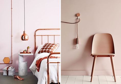 final-image-copper-blush Small Office Guest Room, Copper Room, Copper Blush, Blush Fabric, Color Schemes Design, Dulux Paint, Living Room Orange, Office Guest Room, Living Room Color Schemes