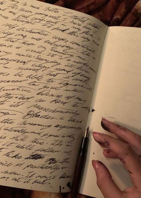 Pretty Handwriting, Chaotic Academia, Cursive Handwriting, The Bell Jar, Handwritten Letters, Journal Aesthetic, Arte Inspo, The Secret History, Ink Stain