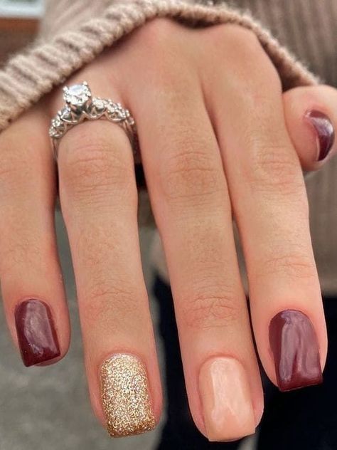 Fall Nails For Homecoming, Wedding Nails For Burgundy Dress, Hoco Nails For Maroon Dress, Fall Wedding Nails For Bridesmaid Burgundy, Maroon And Cream Nails, Fall Nails Burgundy French Tip, What Color Nails With Burgundy Dress, Burgundy Homecoming Nails, What Nail Color Goes With Burgundy Dress