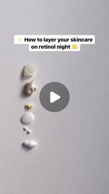 Fin on Instagram: "The correct order to layer your skincare when it’s retinol night 🤍🌝✨  Gentle reminder that when it comes to layering products, you shall always apply them from thinnest to thickest after cleansing ✨ Retinol should not be used more than in a pea-sized amount and only applied on dry skin to prevent from irritation 🫶🏼   Always avoid slugging with retinol if you want to prevent any skin damage, as it will increase your skin absorption level which can lead to irritation or inflammation 🥲  ✨ Order of application 🌜 1 - Cleansing balm 2 - Gel cleanser 3 - Retinol (pea-sized amount on dry skin) 4 - Peptides serum (to boost the effects of retinol & vice-versa) 5 - Eye cream 6 - Moisturizer   #retinol #retinolnight #retinoid #retinolserum #tretinoin #finapp #finroutine #finsk How To Apply Retinol, Retinol Before And After, Retinol And Niacinamide, Peptide Serum, Retinol Serum, Cleansing Balm, Gel Cleanser, Damaged Skin, Eye Cream