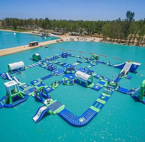 By Sacramento Ca. Waterpark Resort, Wake Board, Lake Toys, Wake Island, Cool Pool Floats, Lake Fun, Inflatable Water Park, Aqua Park, Park Playground