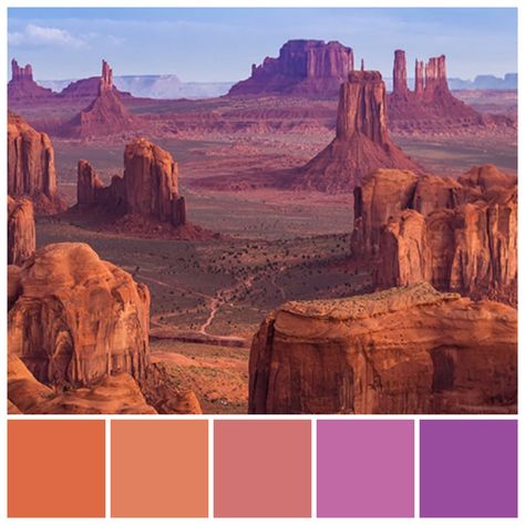 Purple Desert Color Palette, Desert Landscape Color Palette, Tertiary Color Palette, Purple Desert Aesthetic, Desert Sunrise Color Palette, Utah Color Palette, Grand Canyon Color Palette, Desert Colour Palette, Cactus Color Palette