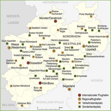 Map of airports in North Rhine-Westphalia North Rhine-westphalia, Wales Castles Map, Newcastle Map, Nottingham Map, Tigris And Euphrates Rivers Map, North Rhine Westphalia, Family Genealogy, Germany, Map