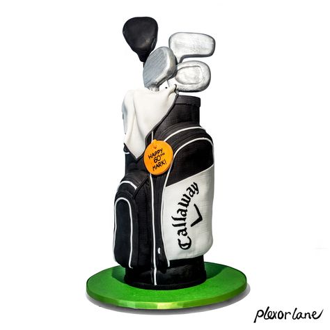 Callaway golf club bag CAKE! Dad's love their golf, hey? Golf Bag Cake, Lisa Cake, Birthday Cake Boy, Golf Themed Party, Lane Cake, Callaway Golf Clubs, Golf Theme Party, Cake Themes, Golf Party Ideas